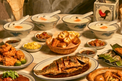 Ah Ma Porridge Buffet at Plate